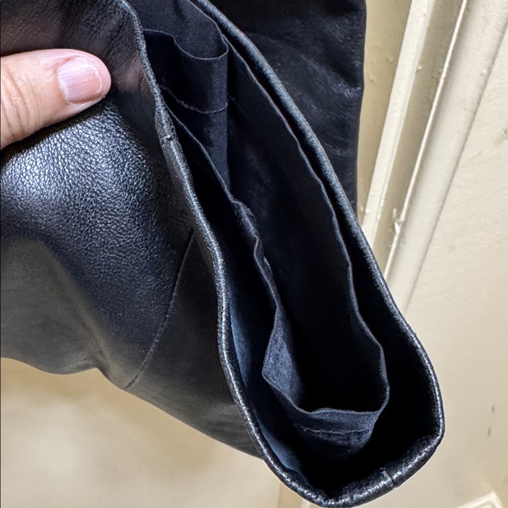 Black  Leather Pants by Ellen Tracy - Picture 7 of 12